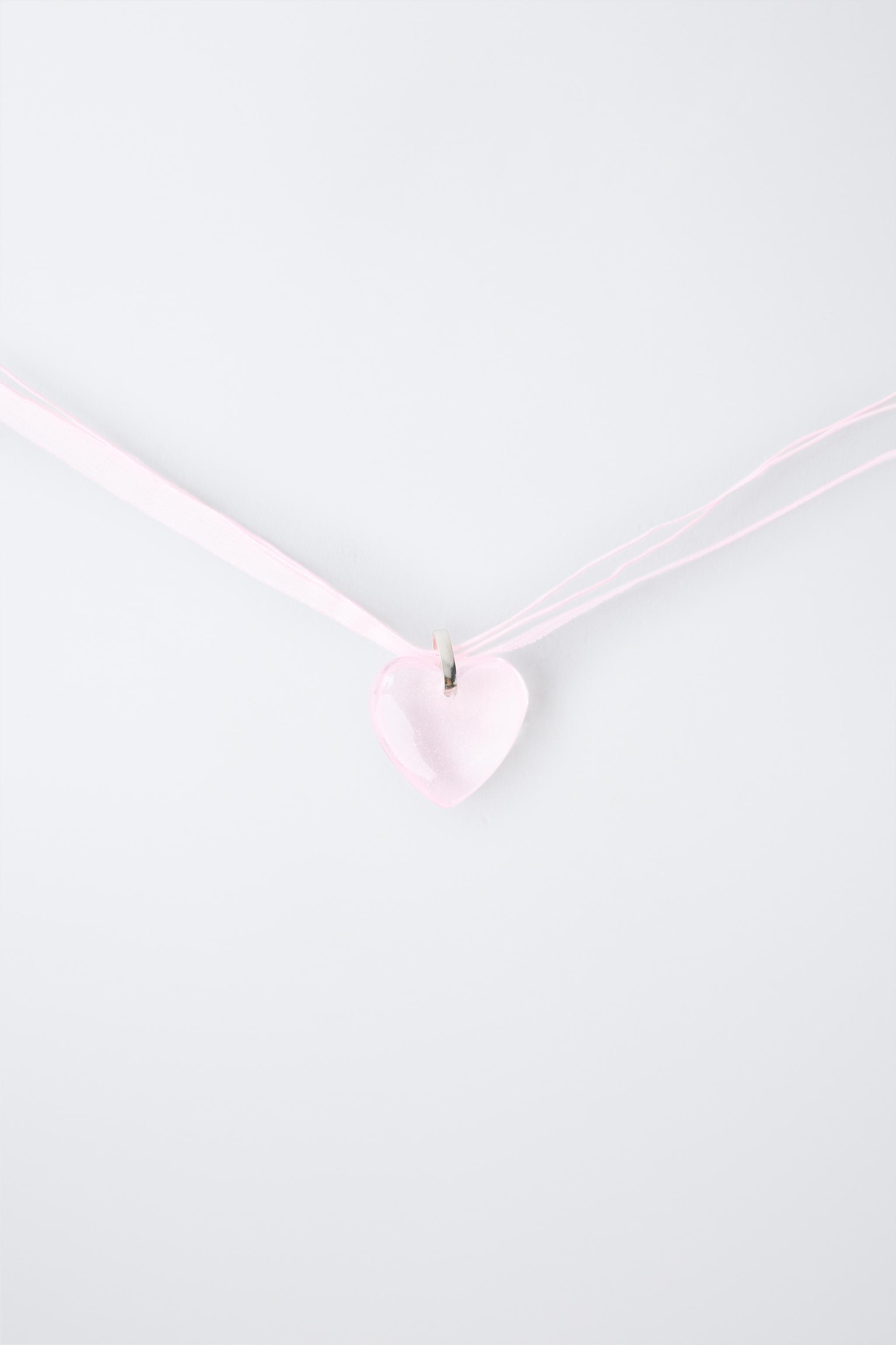 COLLIER LACET ORGANZA CŒUR